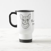 Arte de linha de Bulldog Francês. Construído peque