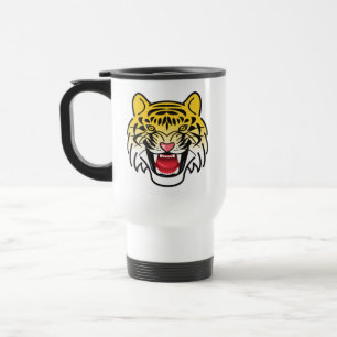Caneca Térmica Arte de Rosto de Tigre Sorridente-21876