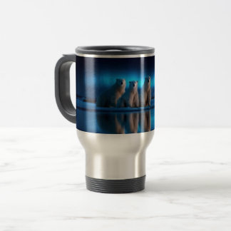 Caneca Térmica Arte de Urso Polar Ártico Amante da Natureza