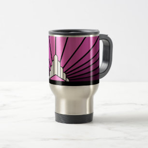 Caneca Térmica Arte deco sol em permuta rosa