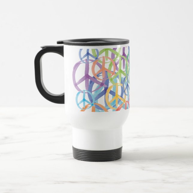 Caneca Térmica Arte dos Símbolos da Paz (Esquerda)