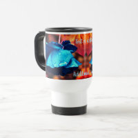 Arte Floral Rosa Azul Personalizada