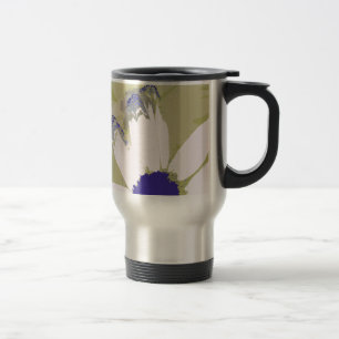 Caneca Térmica Arte Floral Rosa Verde Margarida Rosa