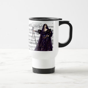 Caneca Térmica Arte Gótica de Ópera Vintage Rainha da Noite