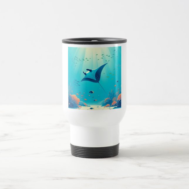 Caneca Térmica Arte litoral de raios clássicos (Centro)