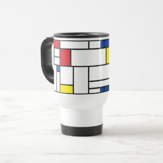Caneca Térmica Arte Moderna De Stijl Geométrica Minimalista Mondr