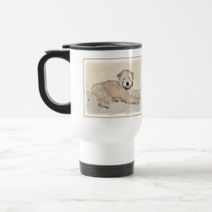 Caneca Térmica Arte original de pintura terrier com revestimento