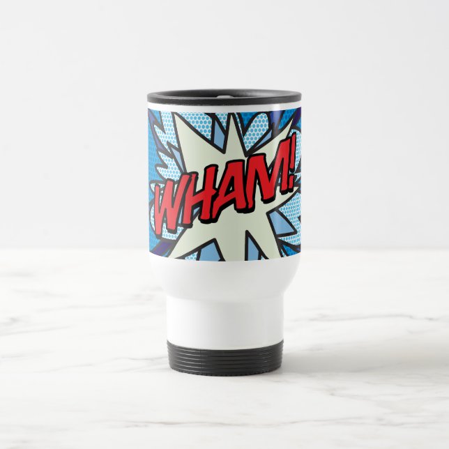 Caneca Térmica Arte Pop de Revista em Quadrinhos WHAM! (Centro)