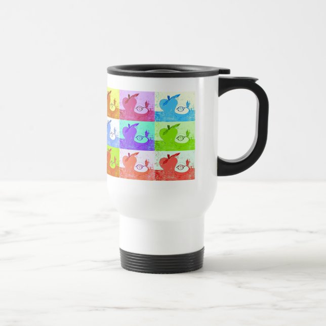 Caneca Térmica Arte Pop Maçã (Direita)