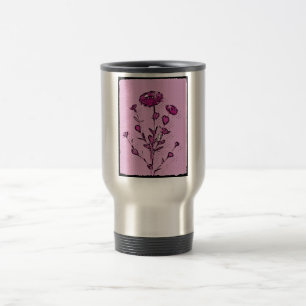 Caneca Térmica Arte Pop rosa e medieval