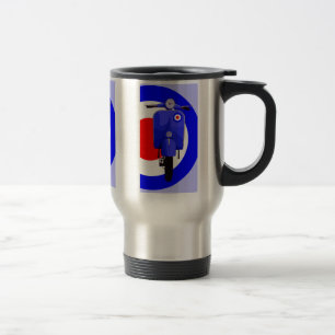 Caneca Térmica Arte tirada & pintada 3 da mão do patinete