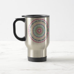 Caneca Térmica Arte Vibrante e Colorido de Mandala