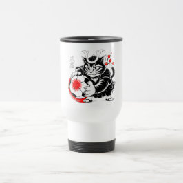 Caneca Térmica Artistic Samurai Cat soccer Gift for Coffee & Art 