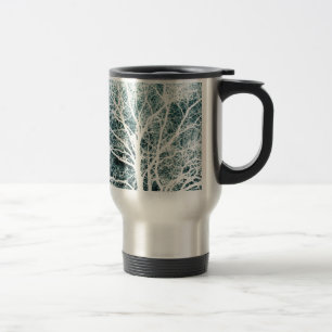 Caneca Térmica Árvore branca de silhueta