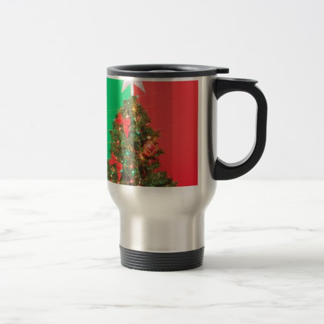 Caneca Térmica árvore de natal colorblock (Direita)
