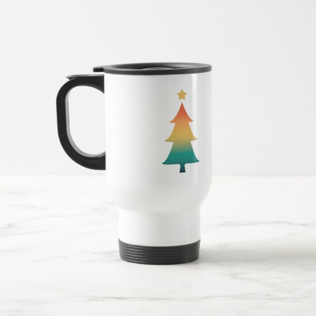 Caneca Térmica Árvore de Natal no crepúsculo (Esquerda)