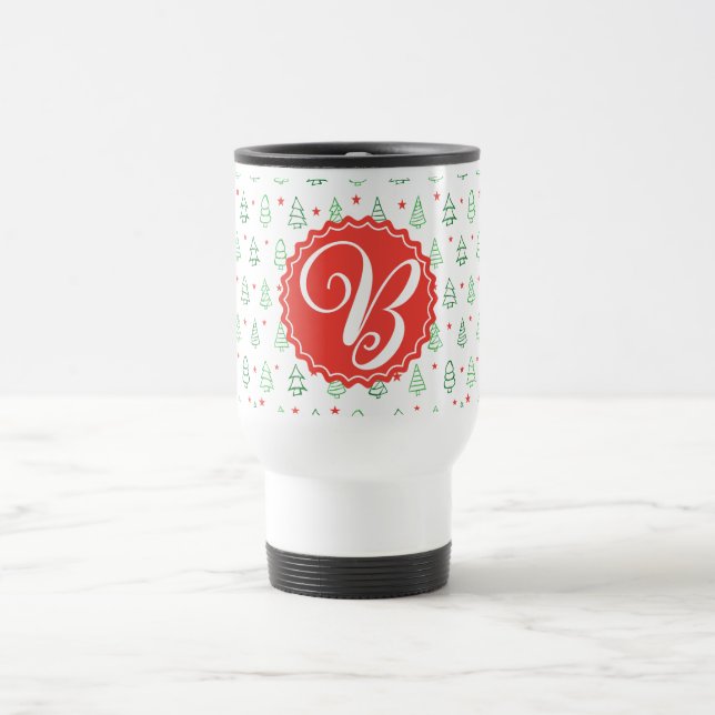 Caneca Térmica Árvore de Natal Vermelha e Verde (Centro)