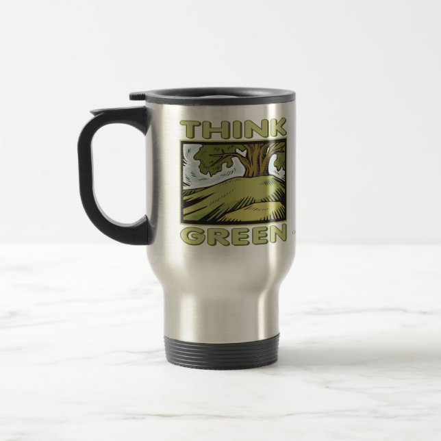 Caneca Térmica Árvore de Oak do pense verde (Esquerda)