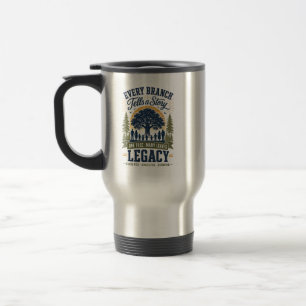 Caneca Térmica Árvore do Legado Familiar Muito Ramo Conta uma His