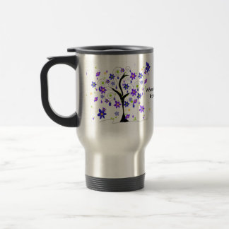 Caneca Térmica Árvore Floral Caprichosa com Dito