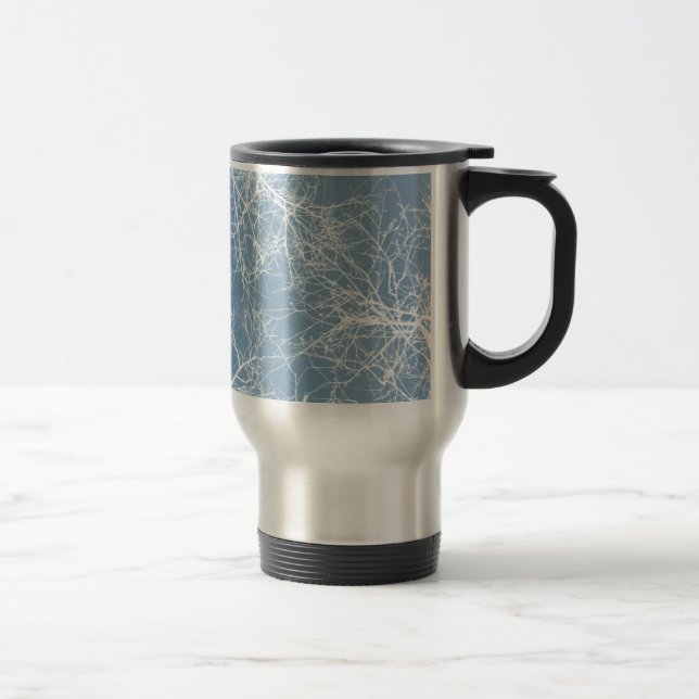 Caneca Térmica Árvores brancas de silhueta (Direita)