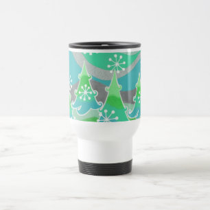 Caneca Térmica Árvores de inverno largas viagem/caneca viagem ao