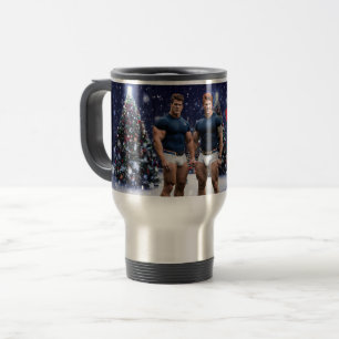 Caneca Térmica Árvores de Natal brilhantes do SlipperyJoe dois mu