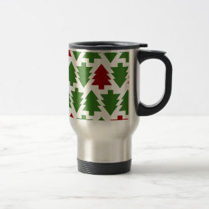 Caneca Térmica Árvores de Natal Padrão de Feriado