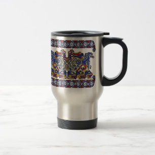 Caneca Térmica As canecas, os cavalos & os pássaros celtas