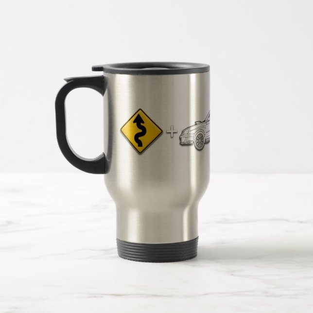 Caneca Térmica As curvas, Subaru, igualam o divertimento (Esquerda)