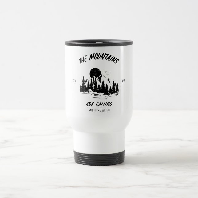 Caneca Térmica As montanhas estão chamando e aqui vamos nós (Centro)