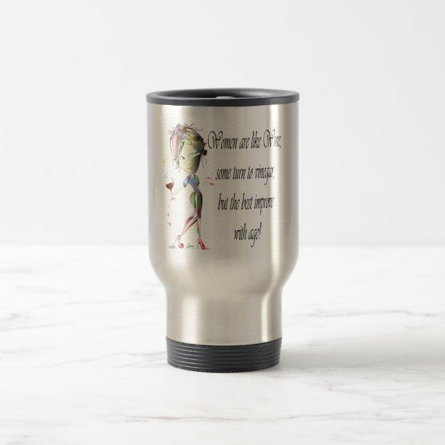 Caneca Térmica As mulheres são como o vinho, presentes cómicos (Centro)