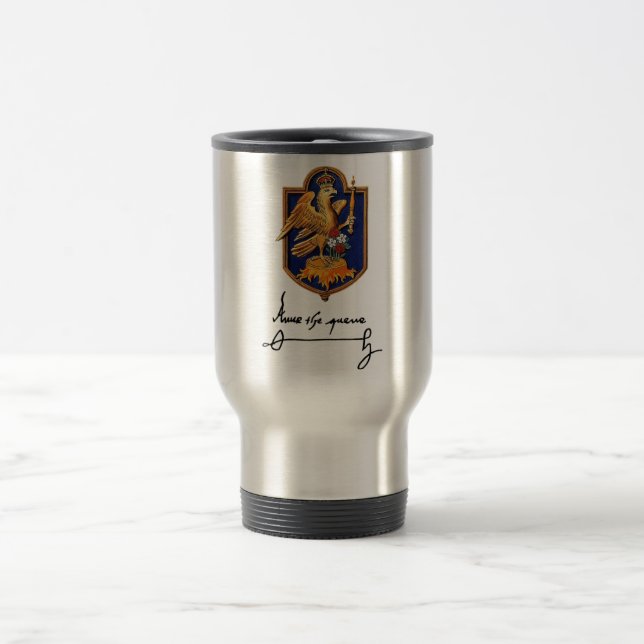 Caneca Térmica Assinatura & brasão de Anne Boleyn (Centro)