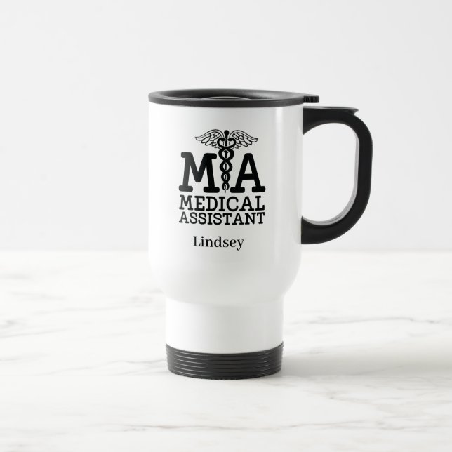Caneca Térmica Assistente médico personalizado (Direita)