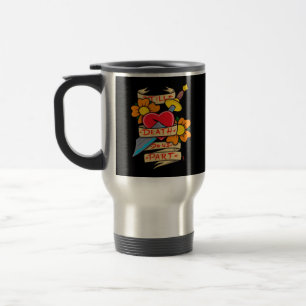 Caneca Térmica Até a morte nos separamos da tatuagem de vintagem