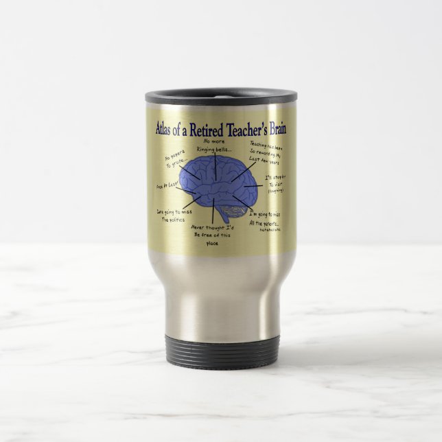 Caneca Térmica Atlas do cérebro Gfits de um professor aposentado (Centro)
