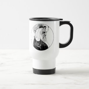 Caneca Térmica Aubrey Beardsley A Saia do Pavão Art Nouveau