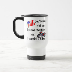 Caneca Térmica Aumentado 2 soldados e casado um motociclista