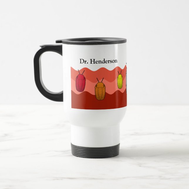 Caneca Térmica Aumento dos trilobitas - Animal pré-histórico (Esquerda)