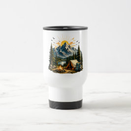 Caneca Térmica Aventura de Acampamento na Montanha Pôr do Sol Nat