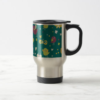 Caneca Térmica Aves Whimsical e Borboletas