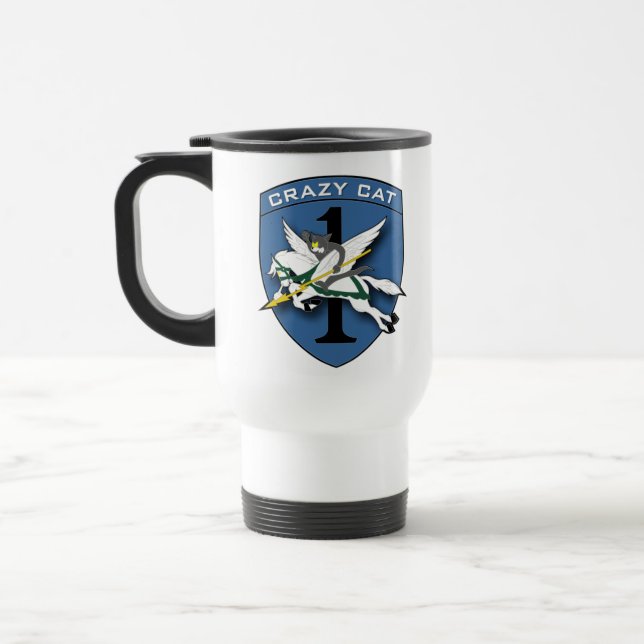 Caneca Térmica Aviação louca 1 do gato (Esquerda)