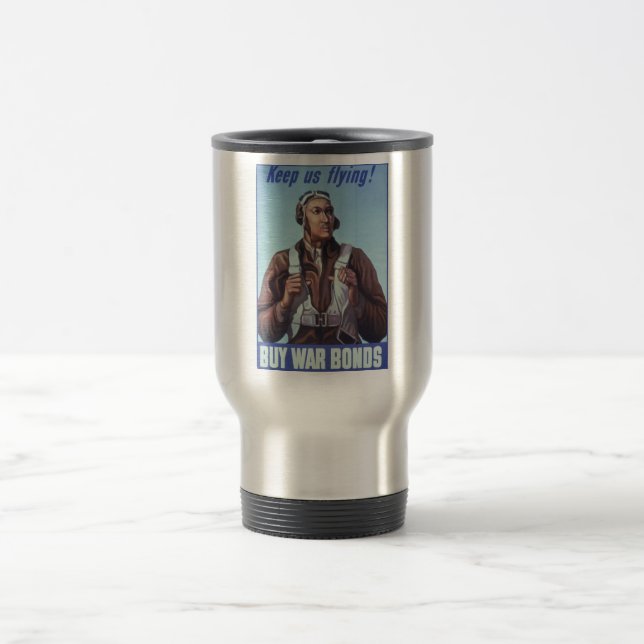 Caneca Térmica Aviadores negros: Serviço Militar de Combate WW2 d (Centro)