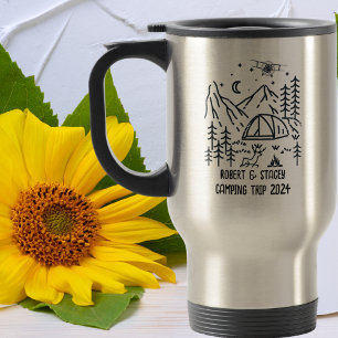 Caneca Térmica Avião de Pinheiro de Floresta de Madeira Personali