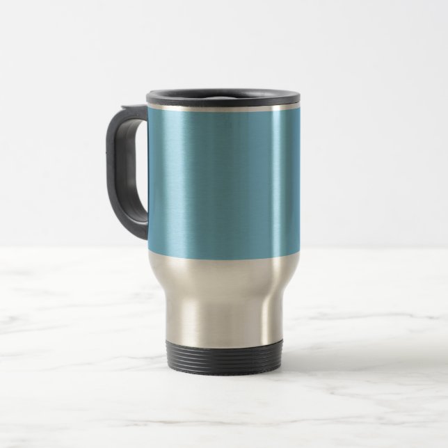Caneca Térmica Azul bebê (cor sólida) (Frente Esquerda)