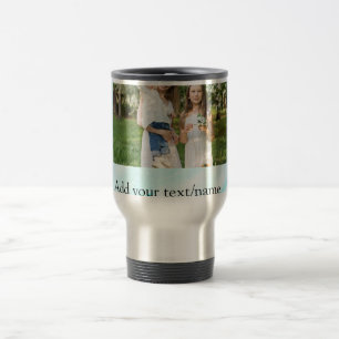 Caneca Térmica Azul celeste pastel simples minimalista aquarela a