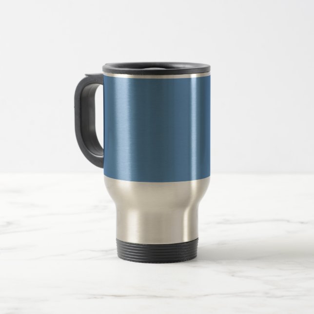 Caneca Térmica Azul-cinza (Crayola) (cor sólida)  (Frente Esquerda)
