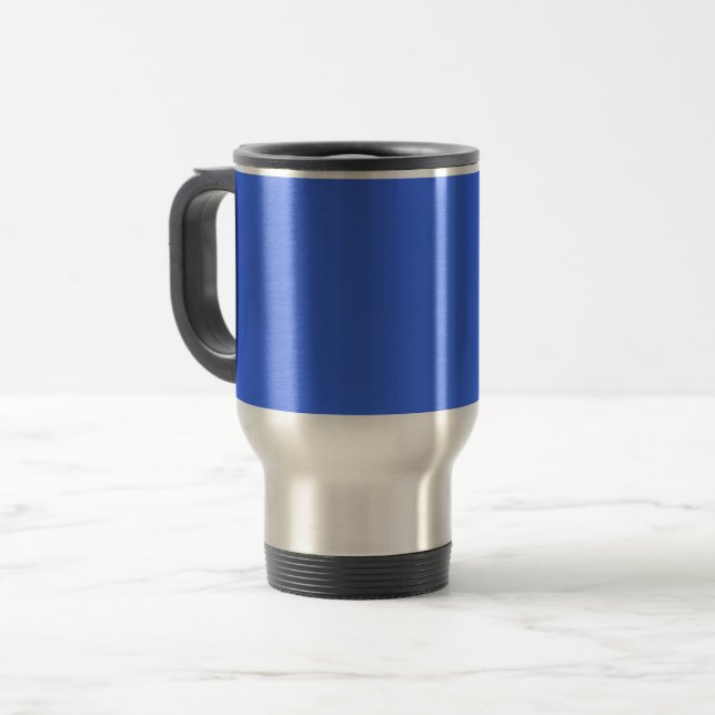 Caneca Térmica Azul (cor sólida) (Frente Esquerda)