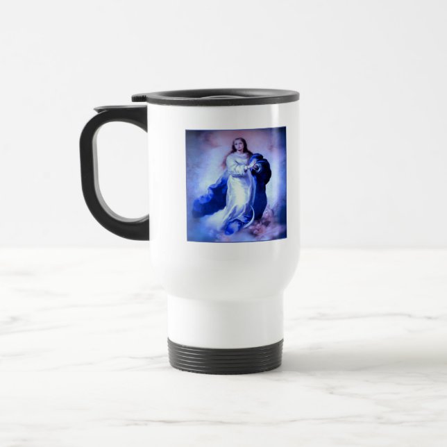 Caneca Térmica Azul de Conceito Imaculado (Esquerda)