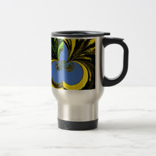 Caneca Térmica Azul Dourado